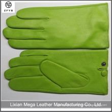 Nouveaux hommes de luxe 100% Gants en cuir véritable en peau d&#39;agneau en cuir vert